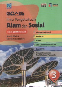 Image of Goals Ilmu Pengetahuan Alam dan Sosial 3 : Kurmer